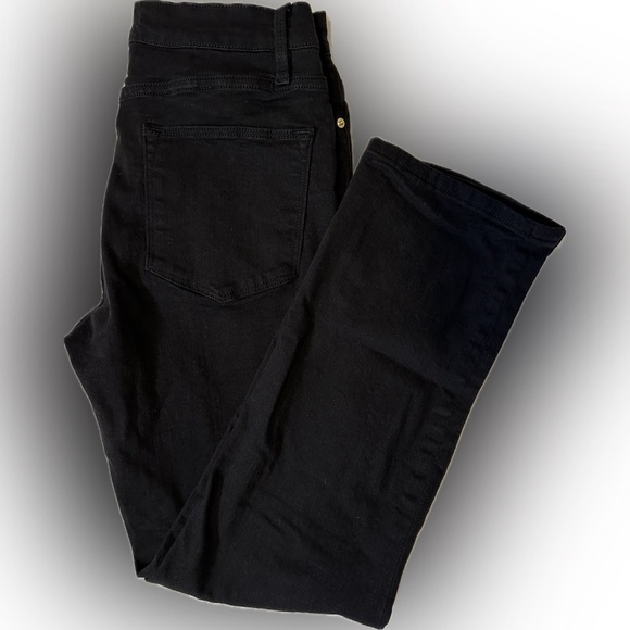 Frame Le High Straight Jeans Black Denim Mid Rise Stretch Classic Women's 28 - Picture 1 of 7